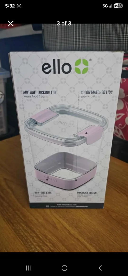 Ello Airtight Pantry Perfection 3-Piece Canister Set - New image indicator(2)