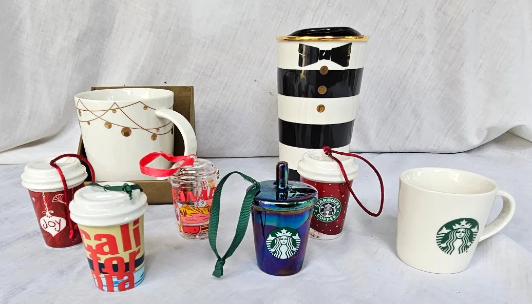 New Starbucks Tumbler, Mug & Christmas Ornaments Mint thumbnail