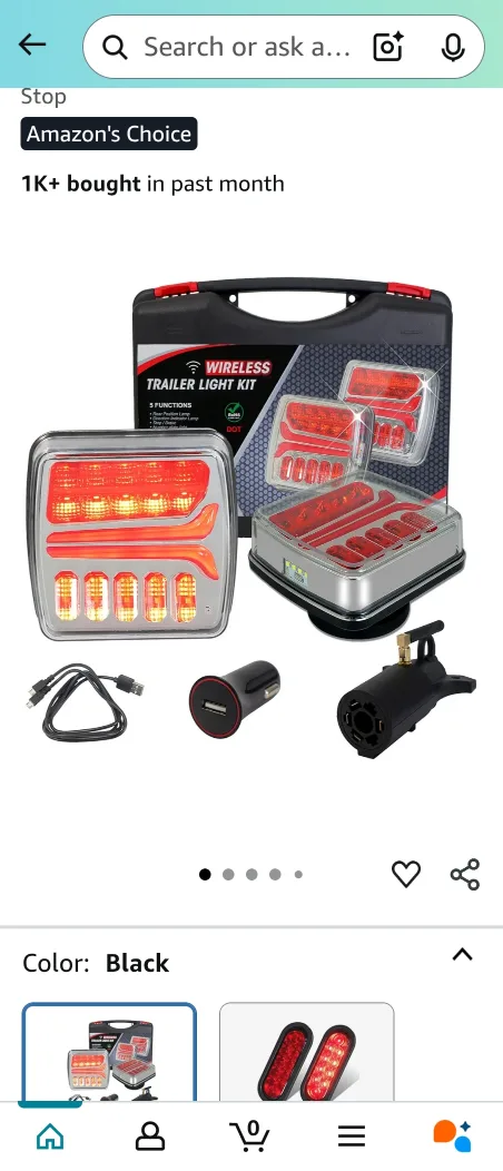 LED Trailer Light for Towing Truck - Black thumbnail