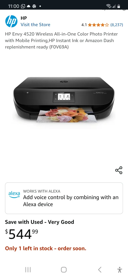 HP Envy 4520 Wireless All-in-One Printer thumbnail