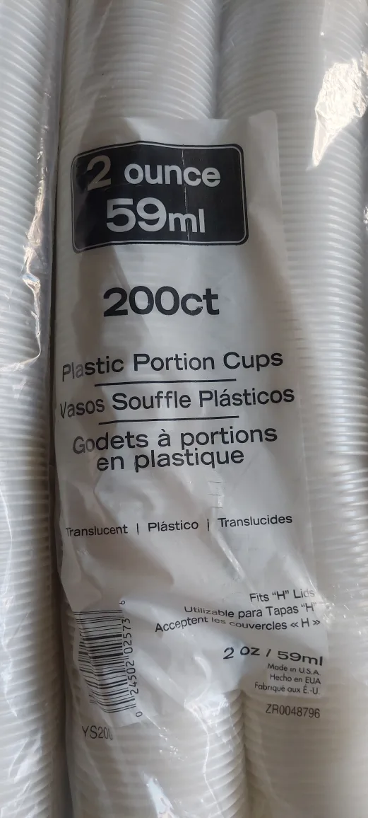 Plastic Portion Cups & Lids - 2oz & Size H image indicator(2)