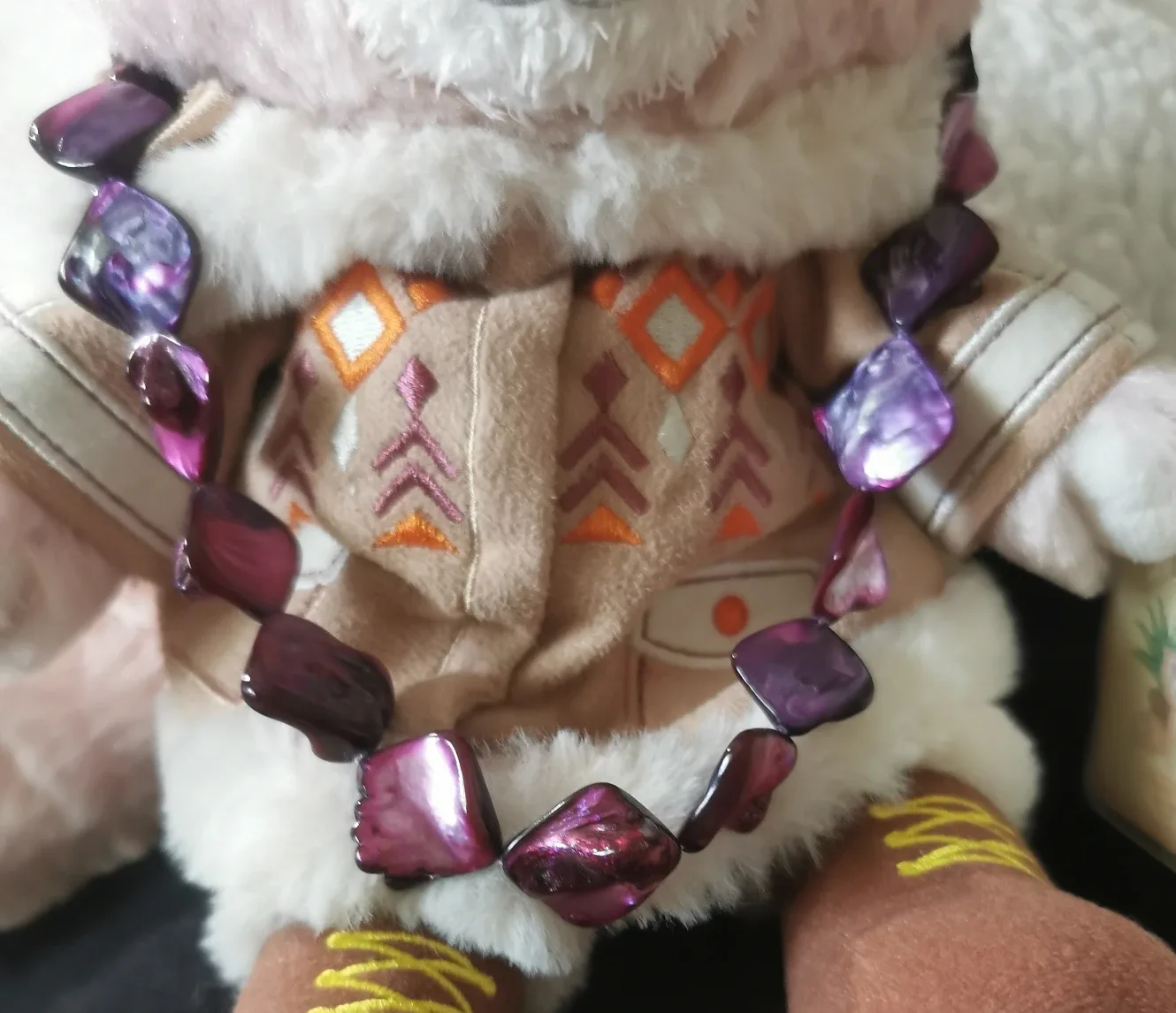 Pink & Purple Shell Bead Necklace thumbnail