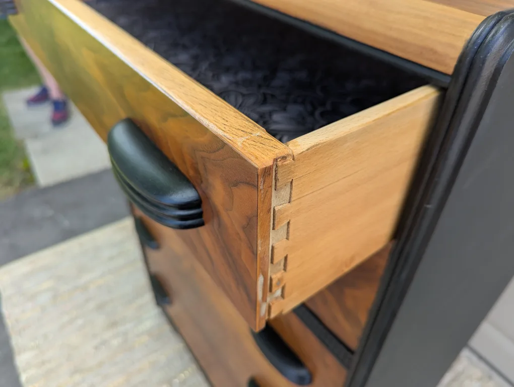 Newly refinished MCM waterfall dresser image indicator(8)