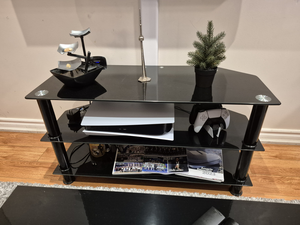 Black Glass TV Stand - Up to 48" - photo 3