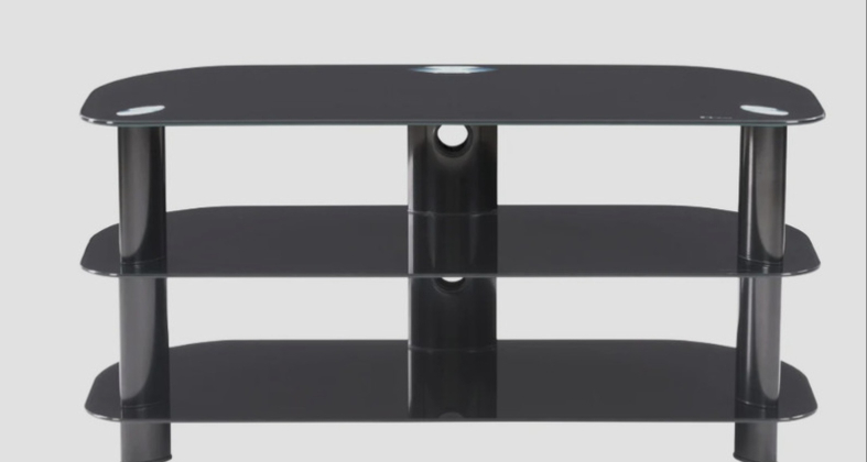 Black Glass TV Stand - Up to 48" - photo 5