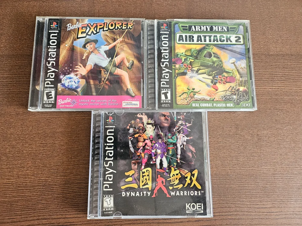 PS1 Games: Barbie Explorer, Army Men, Dynasty Warriors thumbnail