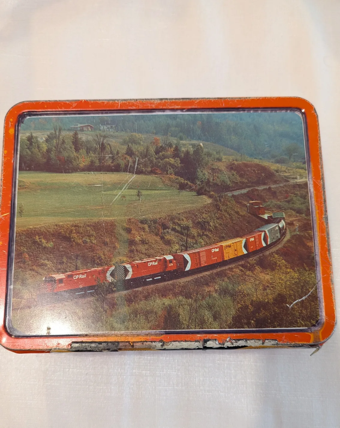 Vintage CP Rail Lunchbox with Topps Wacky stickers image indicator(2)