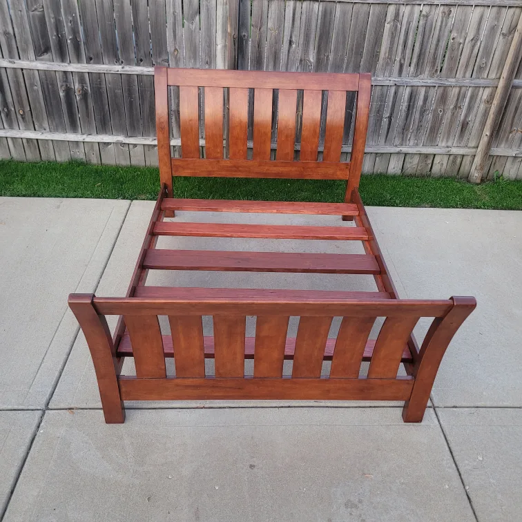 oak Wooden Bed Frame thumbnail