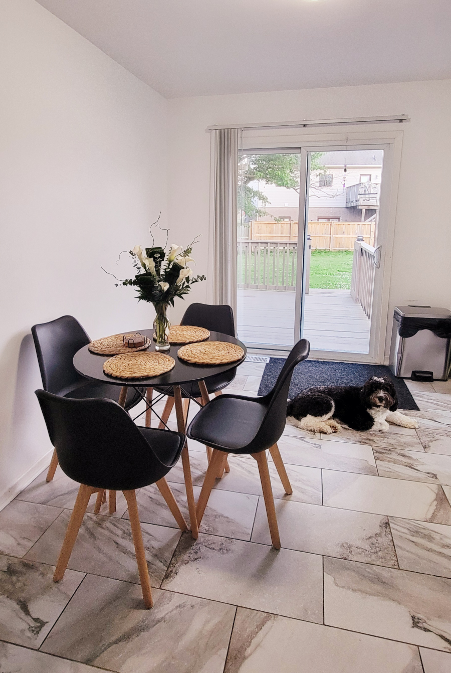 Black Round Dining Table with 4 Chairs - photo 4