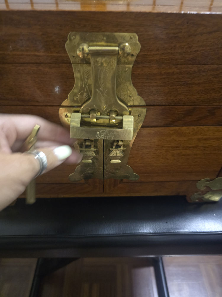 Wooden  Jewelry Box with Red Interior - photo 4