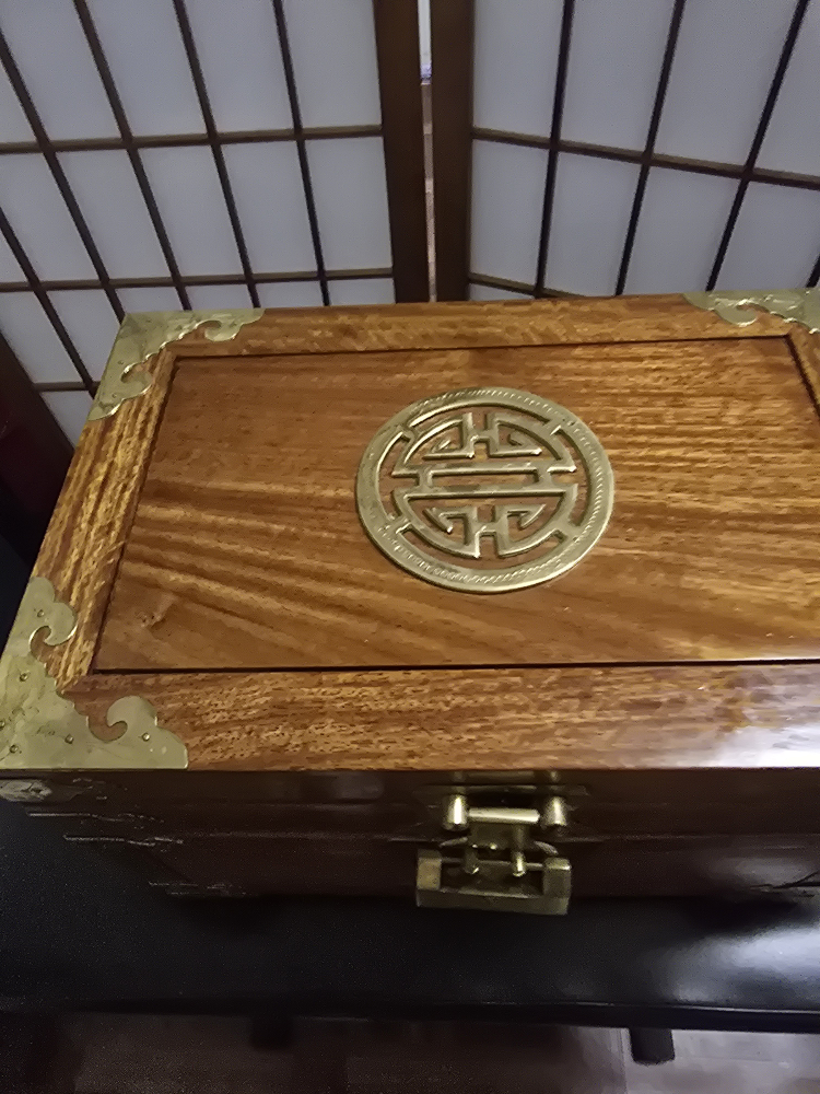 Wooden  Jewelry Box with Red Interior - photo 5