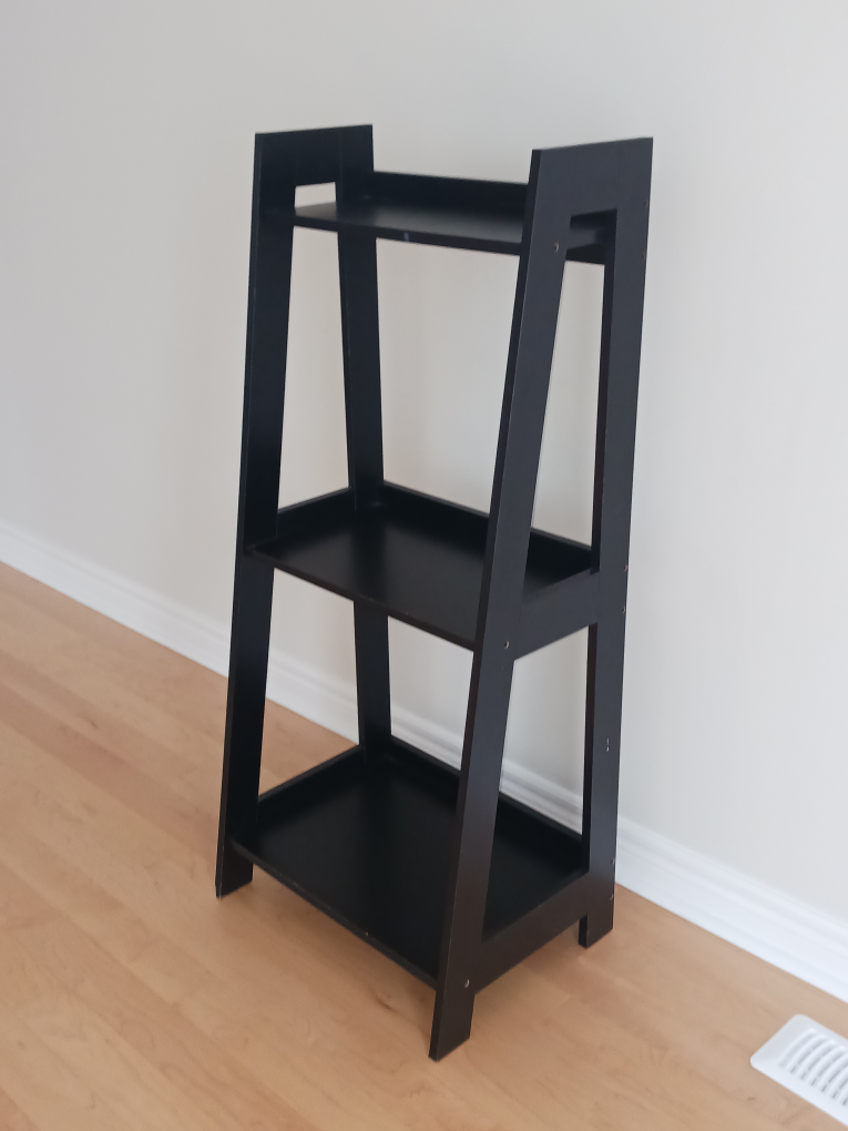 Black 3-Tier Ladder Shelf