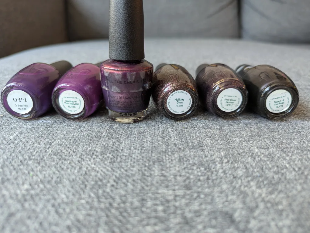 Nail Polish $5 each or $20 for 5 (Purples, Dark Silvers) image indicator(5)