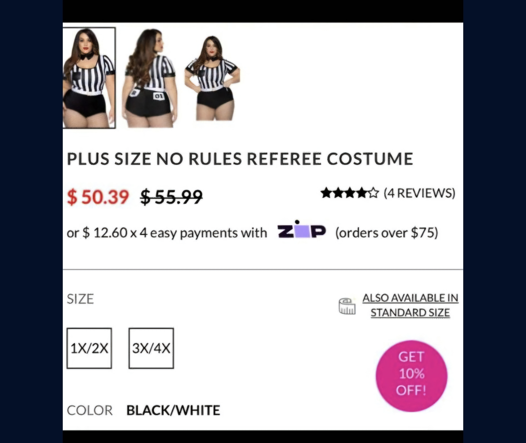 referee costume 3x - photo 2