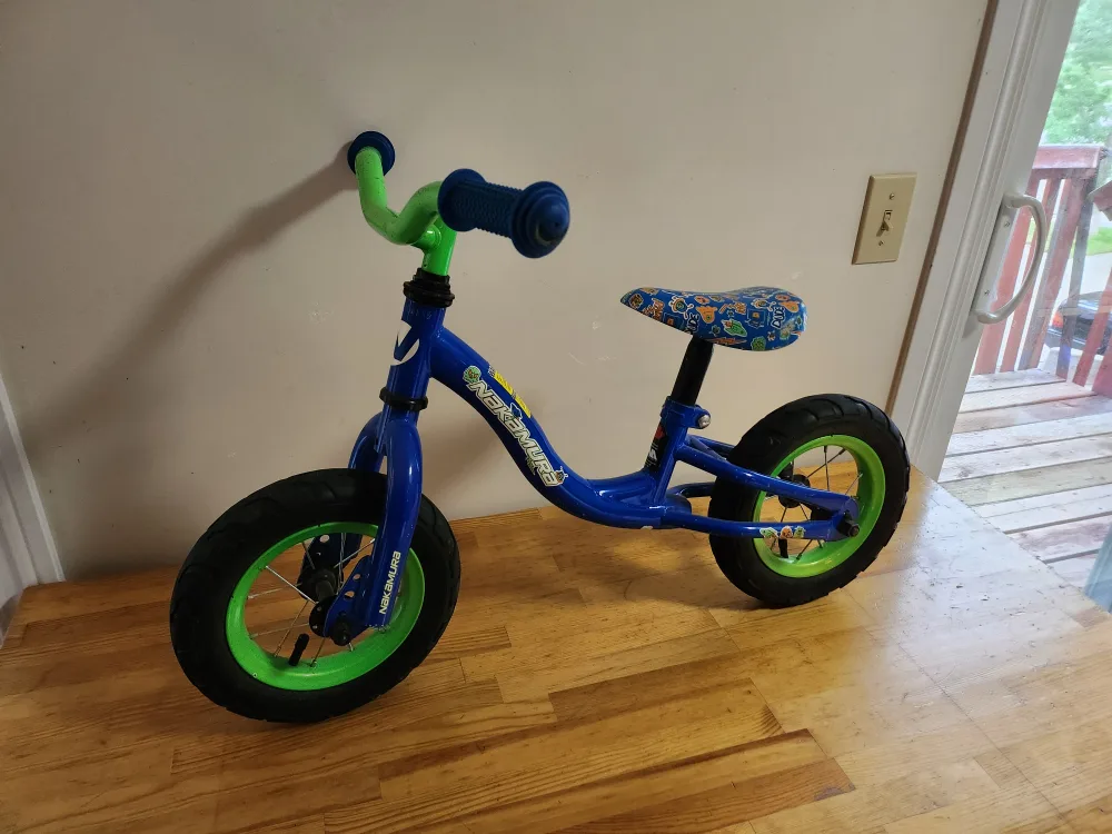 Nakamura Kids Push Bike - Blue & Green thumbnail