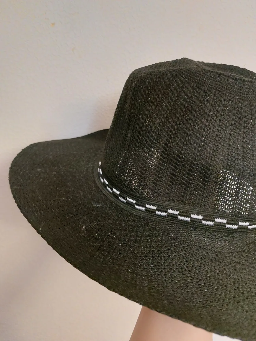 Black Woven Fedora Hat image indicator(3)