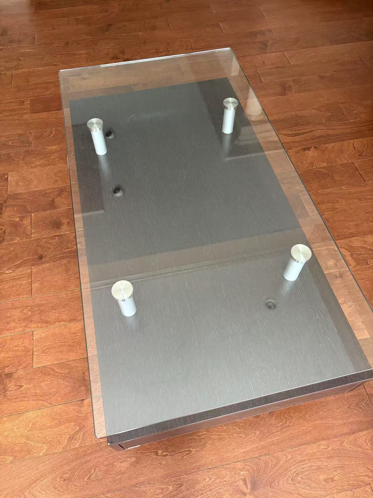 Glass Top Coffee Table with Drawers - photo 3