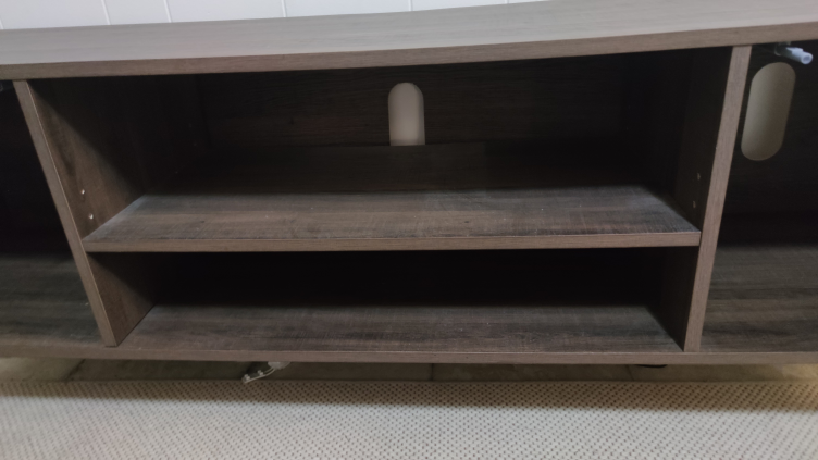 ✨Moving Sale✨ Faux Wood TV Stand with Storage - photo 4