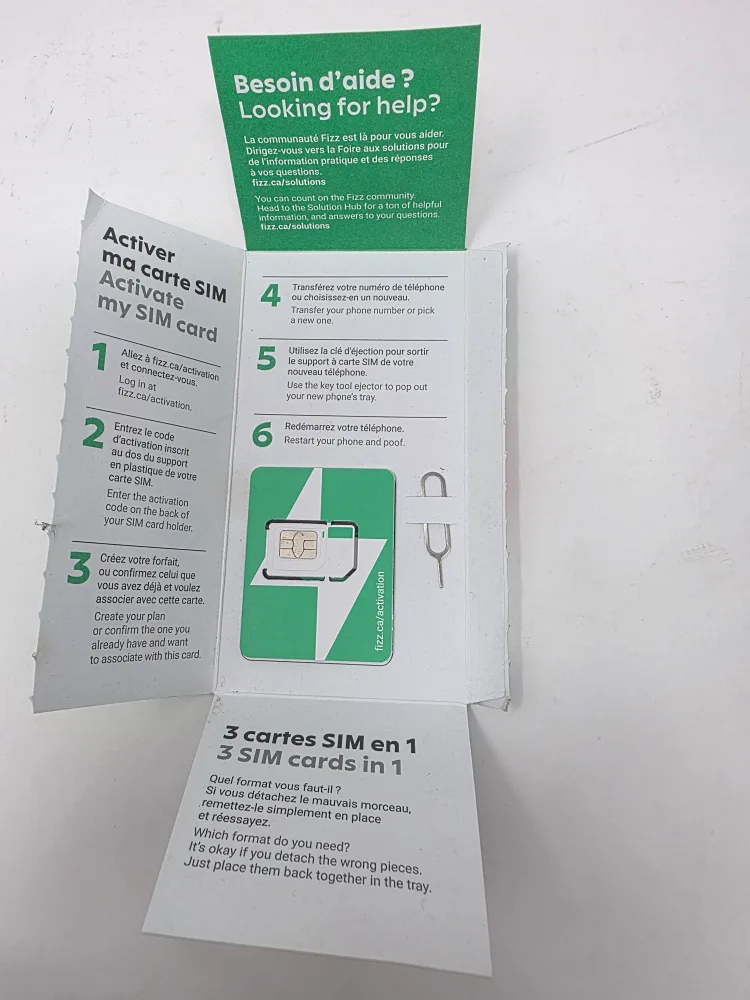 Fizz Mobile SIM Card - 3 in 1 🇨🇦 image indicator(2)