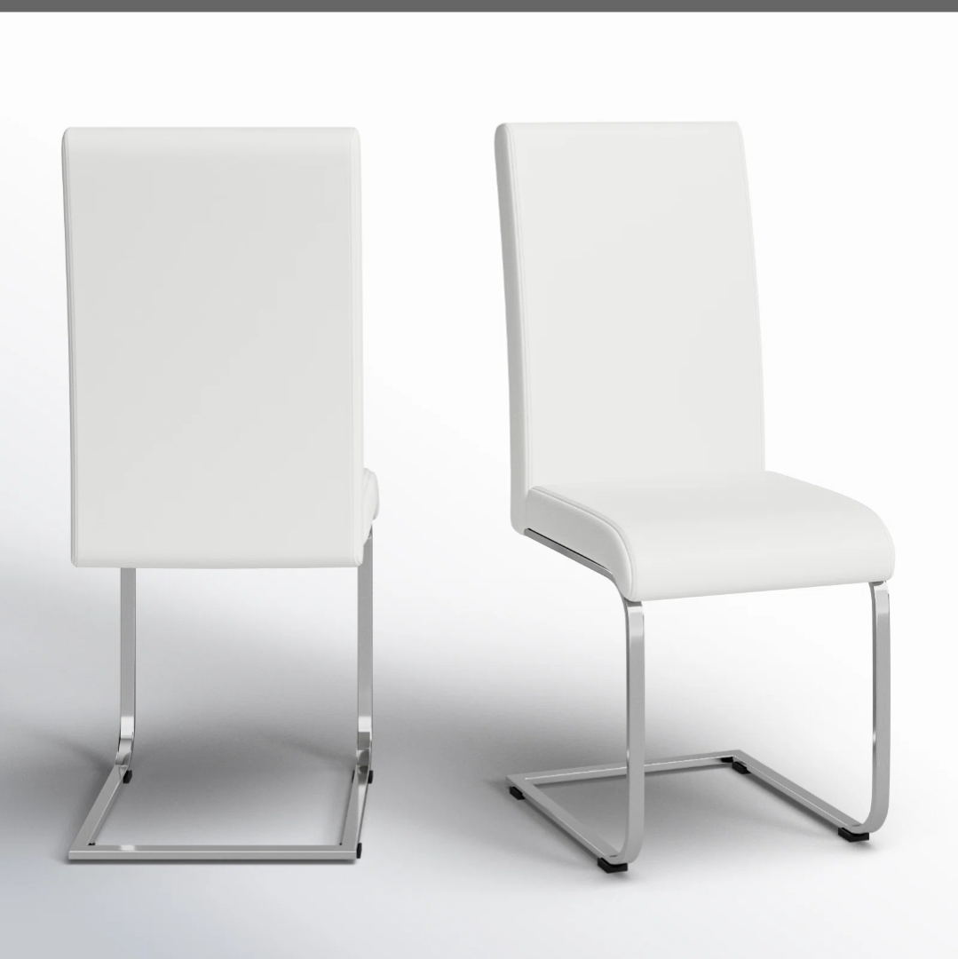 Dining Chairs & Glass Round Table