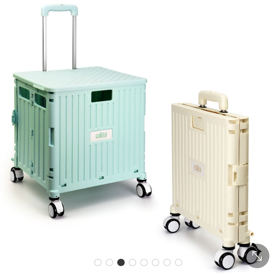 Foldable Collapsible Rolling shopping cart with wheels. - photo 3