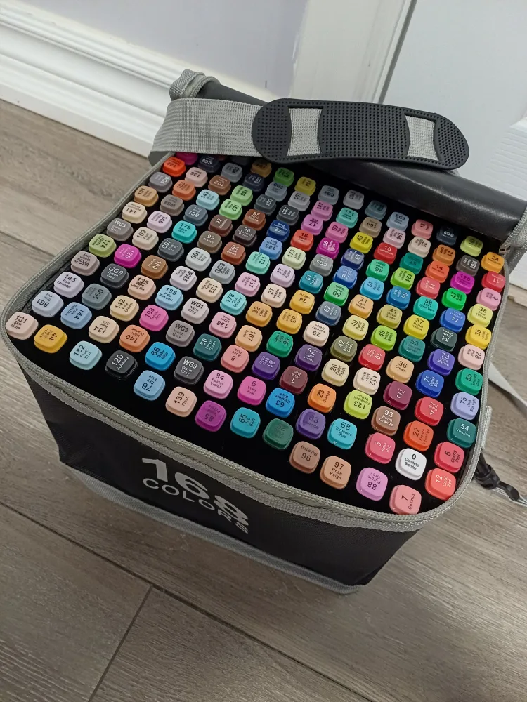 168 Colors Marker Set with Carrying Case image indicator(3)