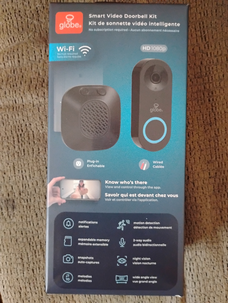 Globe Smart Video Doorbell Kit - New in Box!