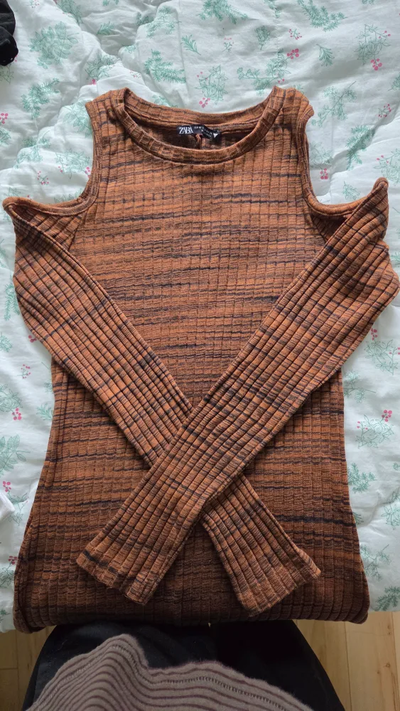 Zara Brown Knit Midi Dress - Size S thumbnail