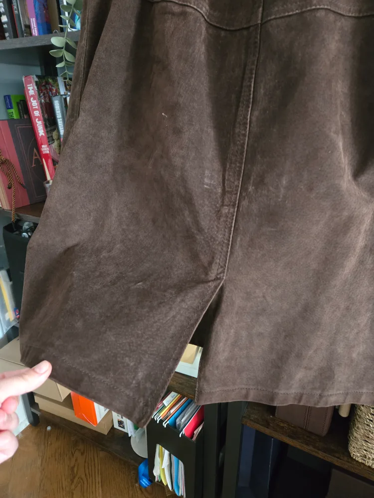 Vintage Genuine Leather Suede Skirt image indicator(5)