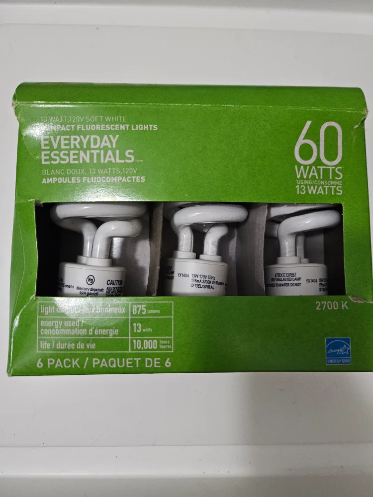 Everyday Essentials 6-Pack Compact Fluorescent Lights thumbnail