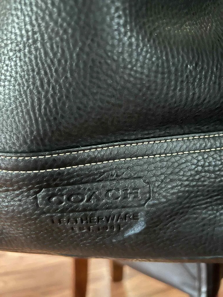 Coach Black Leather Shoulder Bag thumbnail