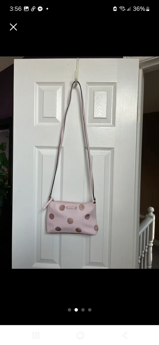 Kate Spade Pink Polka Dot Crossbody Bag thumbnail