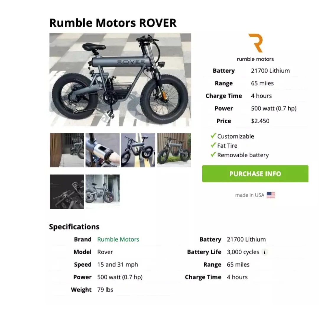 Rumble Motors Rover Ebike image indicator(2)