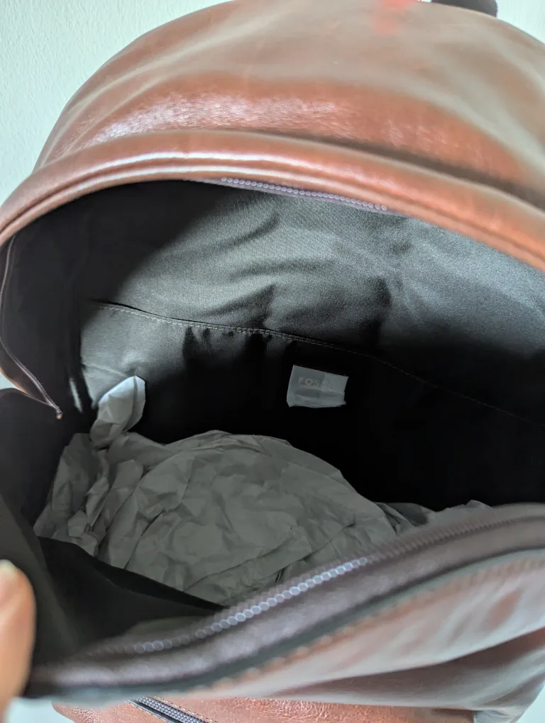 Fossil Brown Leather Backpack - New with Tags image indicator(7)