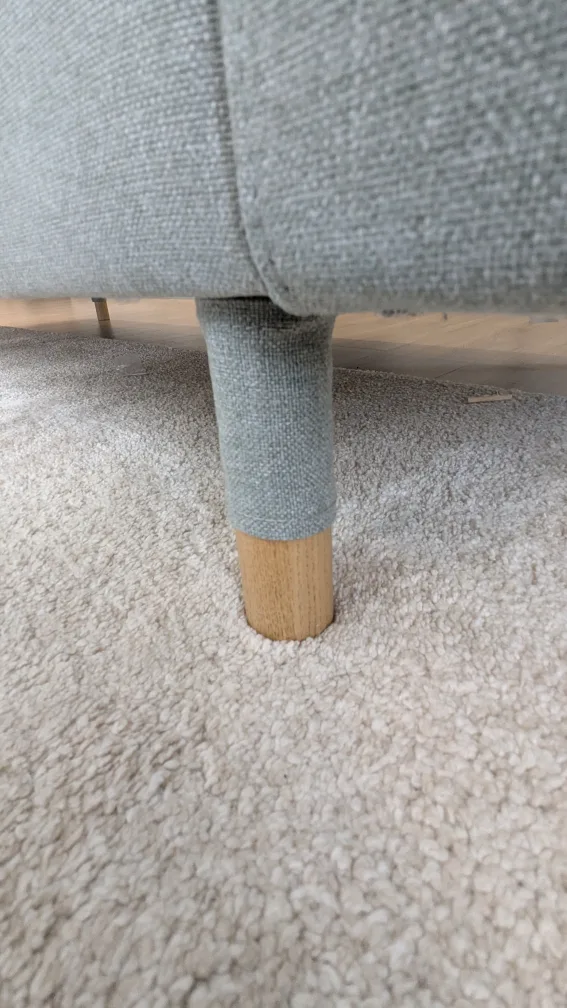 IKEA MORABO 3-seater sofa, Gunnared light green/wood image indicator(4)