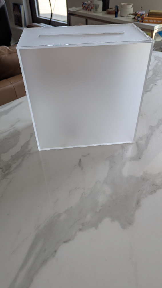 Acrylic Wedding Card Box with Gold Lettering - photo 2