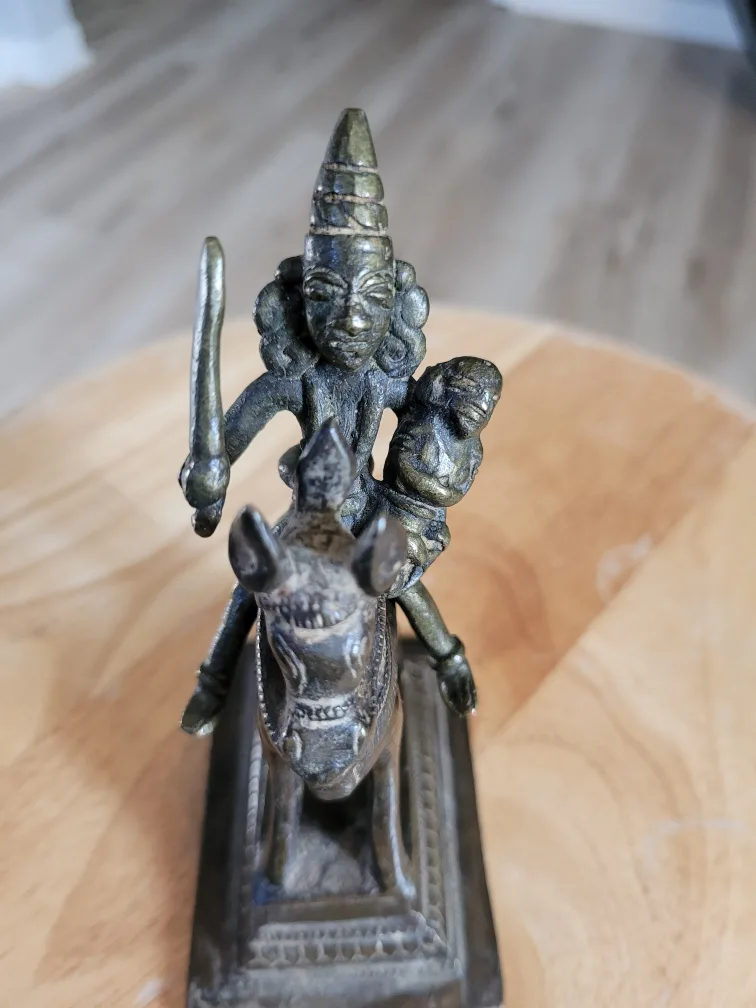 Vintage Small Bronze Statue 5" image indicator(5)