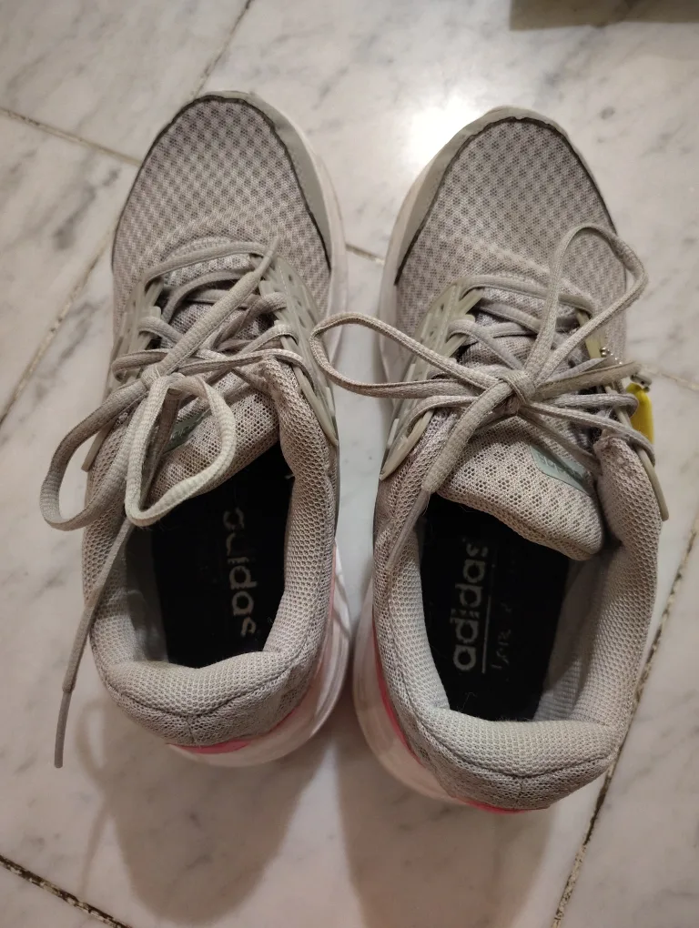 Adidas Grey and Pink Running Shoes thumbnail