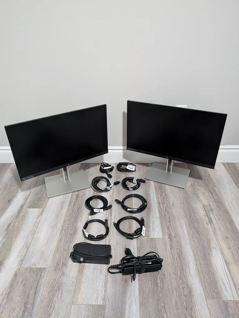 HP E24 G4 23.8-inch FHD Monitors & Dell Docking Station Bundle thumbnail