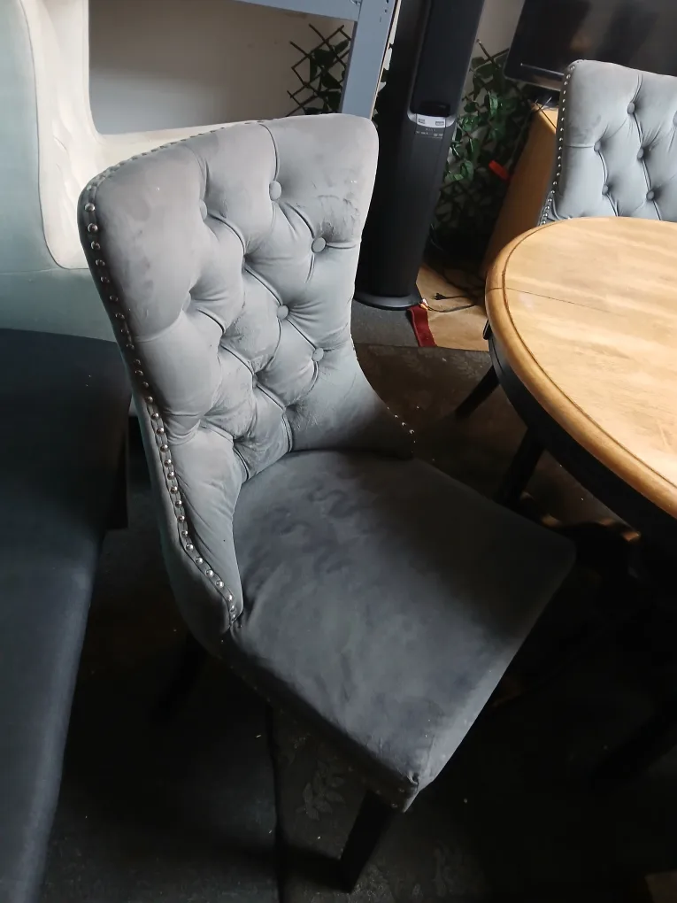 dining set 4 chears black legs image indicator(3)