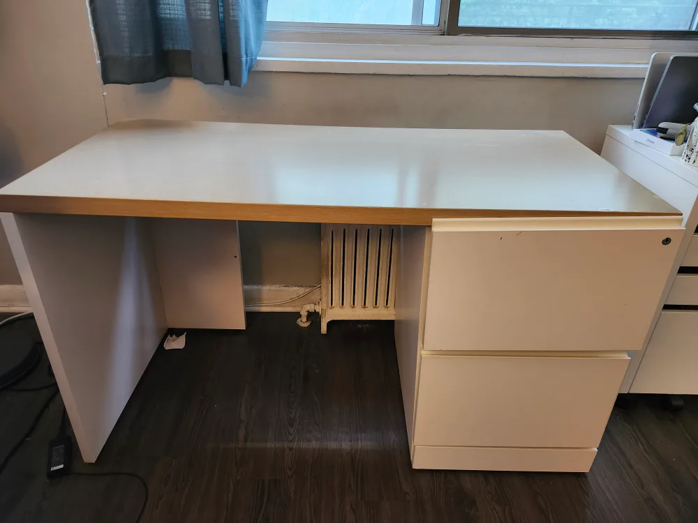 White Desk with Drawers thumbnail