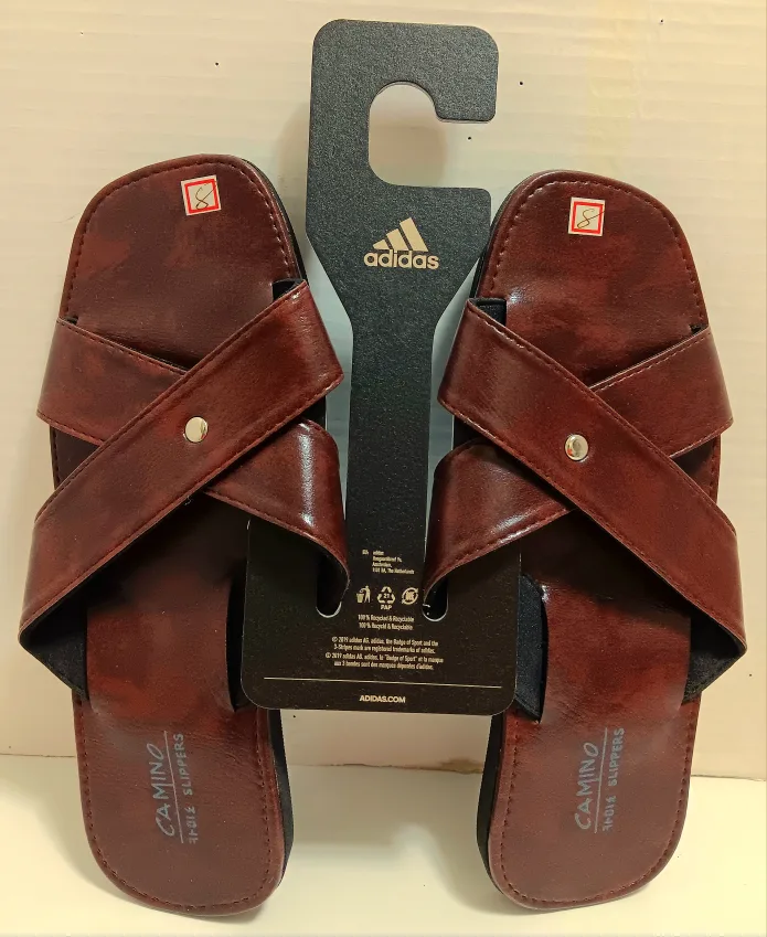 🩴New Adidas Camino Women's/Men's Brown Slide Slippers Size 8🩴 thumbnail
