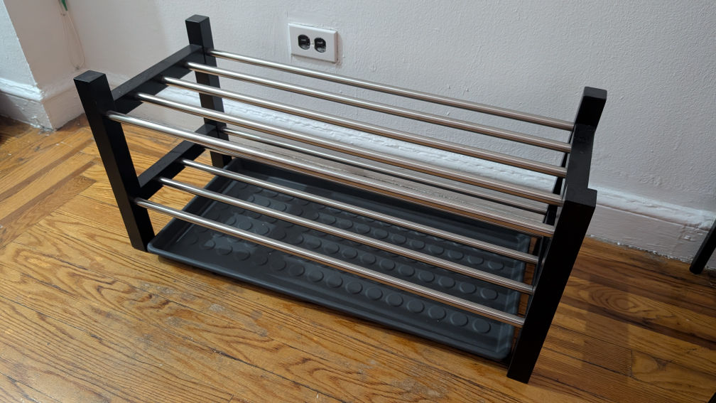 Black Metal Shoe Rack