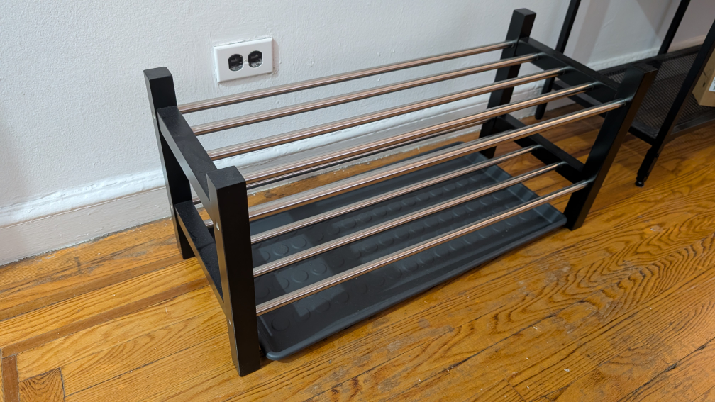 Black Metal Shoe Rack - photo 2