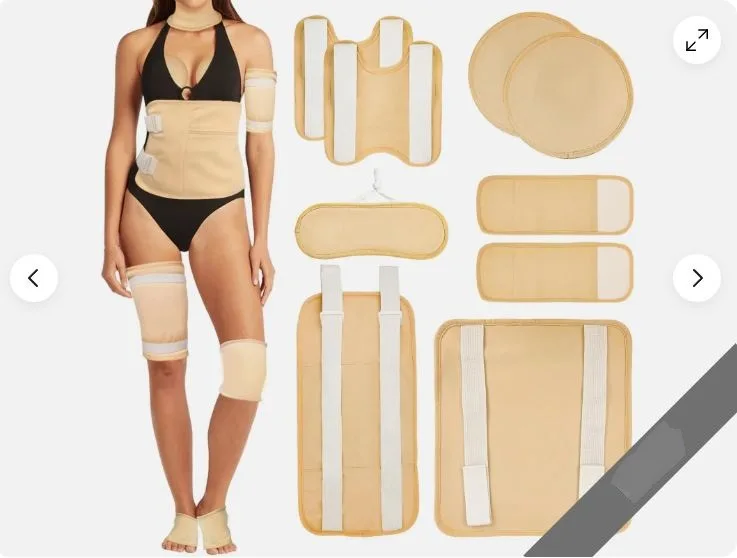 Castor Oil Pack Wrap 9 Pcs - Reusable HotCold Therapy Kit thumbnail