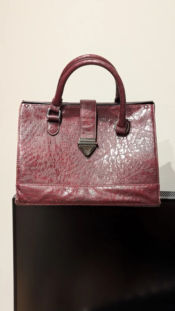 BCBG Generation Burgundy Handbag thumbnail