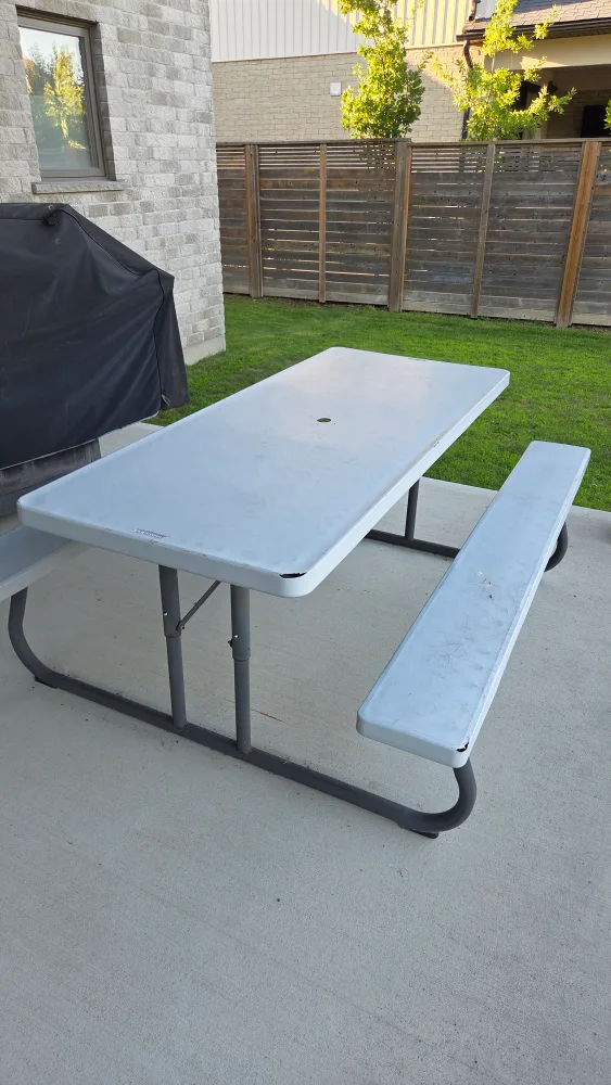 Picnic Table with Attached Benches image indicator(3)