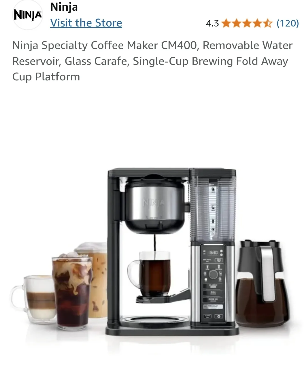 Ninja Specialty Coffee Maker CM400 thumbnail
