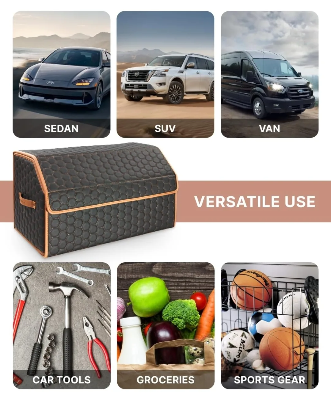 Owleys Foldable Car Trunk Organizer with Lid – Heavy-Duty 21.6" image indicator(9)