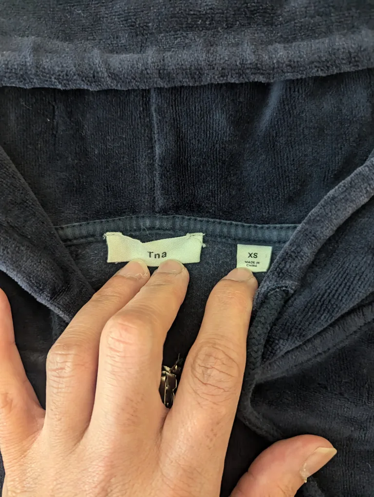 TNA Velour Zip-Up Hoodie - Size XS image indicator(2)